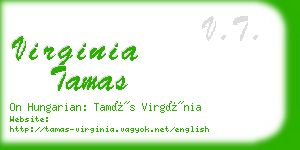 virginia tamas business card